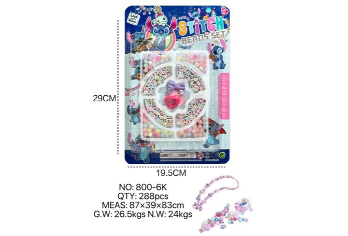 DIY pretend play girl toy bead Stitch