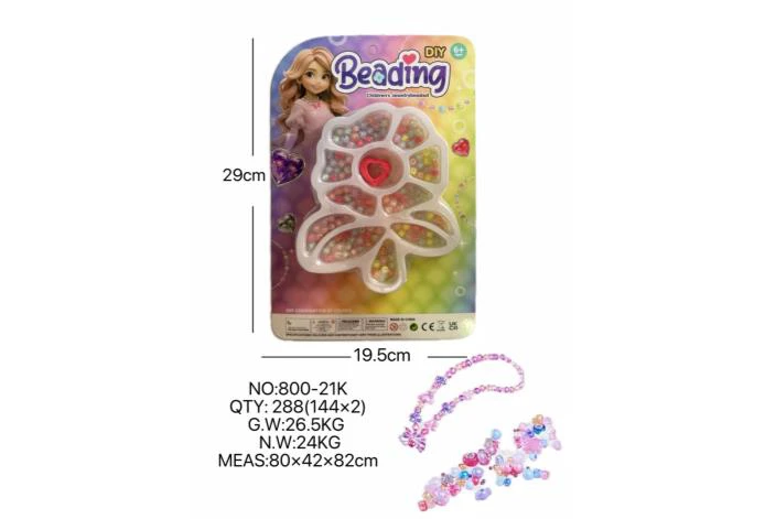 DIY Pretend Play Girl Toy Beads Little Girl Flower