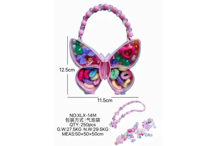 DIY play house girl toy beads butterfly