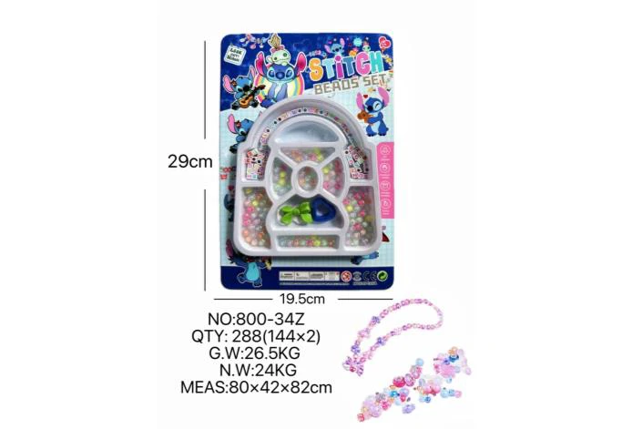 DIY pretend play girl toy bead Stitch bag