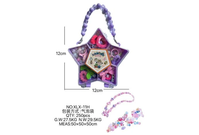 DIY pretend play girl toy bead girl heart