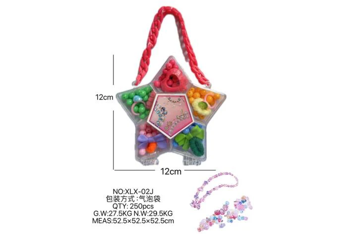 DIY pretend play girl toy beaded jewelry five-pointed star