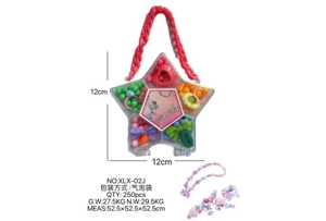 DIY pretend play girl toy beaded jewelry five-pointed star