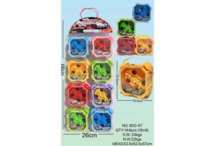 Stacking Toy Wind-Up Go-Kart with Ears