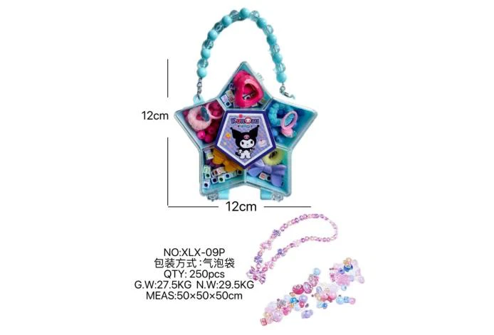 DIY play house girl toy beaded kulomi pentagram