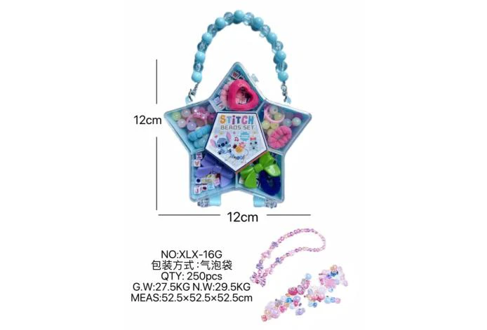 DIY pretend play girl toy beaded Stitch pentagram