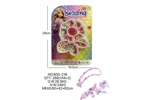 DIY Pretend Play Girl Toy Beads Little Girl Flower