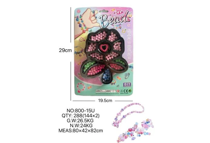 DIY playhouse girl toy beaded cartoon hand flower
