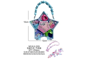 DIY pretend play girl toy beaded jewelry five-pointed star