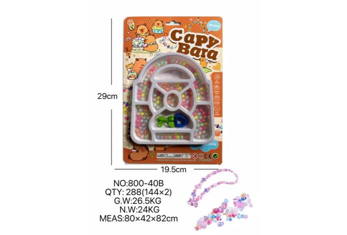 DIY pretend play girl toys beaded capybara bag