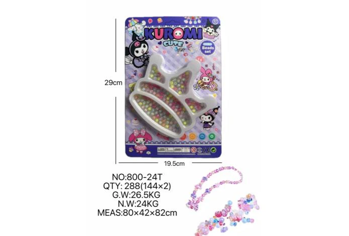 DIY Play House Girl Toy Beads Kuromi Crown