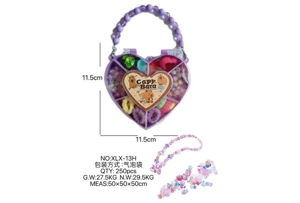 DIY play house girl toy beaded capybara heart