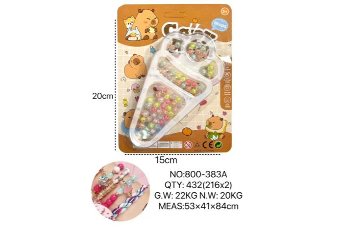 DIY Playing House Girl Toys Beaded Cartoon Capybara Square