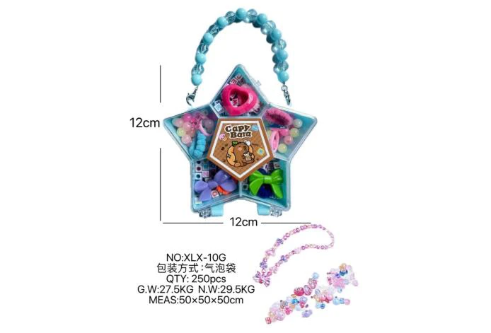 DIY play house girl toy beaded capybara pentagram