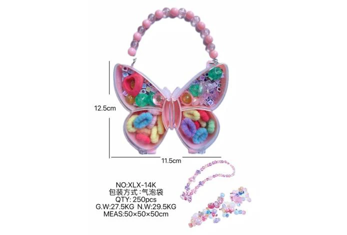 DIY play house girl toy beads butterfly