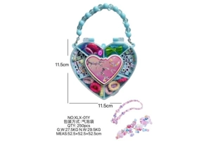DIY playhouse girl toy beaded jewelry heart