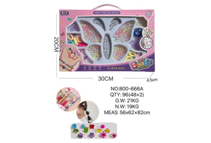 DIY Playing House Girl Toys Beaded Cartoon Hand Butterfly