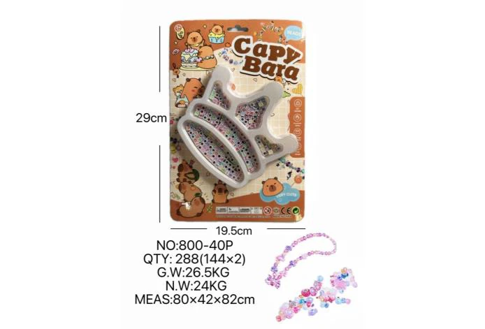 DIY pretend play girl toys beaded capybara crown