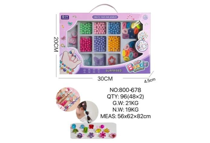 DIY Playing House Girl Toys Beaded Cartoon Hand Heart