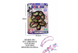 DIY playhouse girl toy beaded Kuromi flower