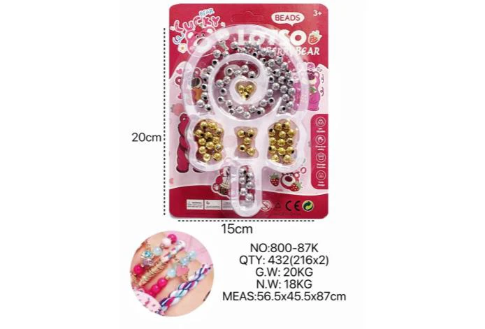 DIY Beaded Strawberry Bear Heart Lollipop