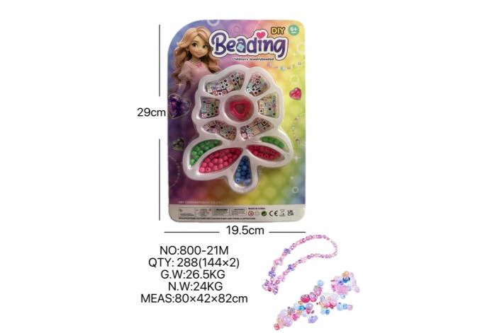 DIY Pretend Play Girl Toy Beads Little Girl Flower