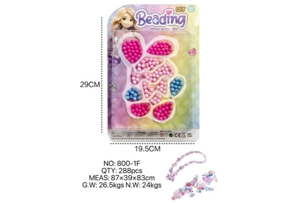 DIY pretend play girl toy beaded girl