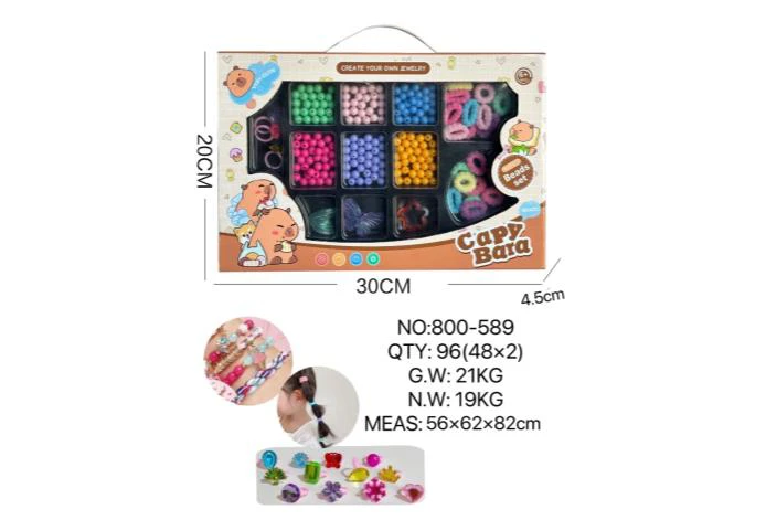 DIY Playing House Girl Toys Beaded Cartoon Capybara Heart