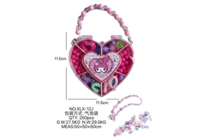 DIY pretend play girl toy bead Kuromi heart
