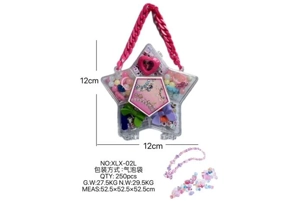 DIY pretend play girl toy beaded jewelry five-pointed star