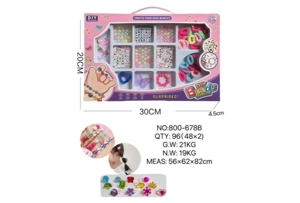 DIY Playing House Girl Toys Beaded Cartoon Hand Square