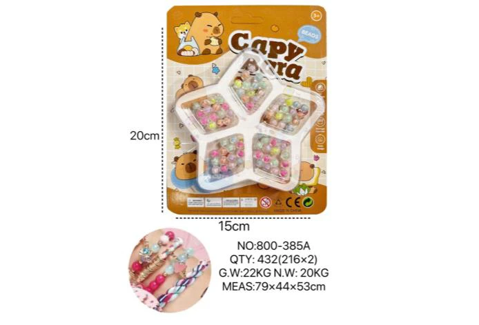 DIY Playing House Girl Toys Beaded Cartoon Capybara Square