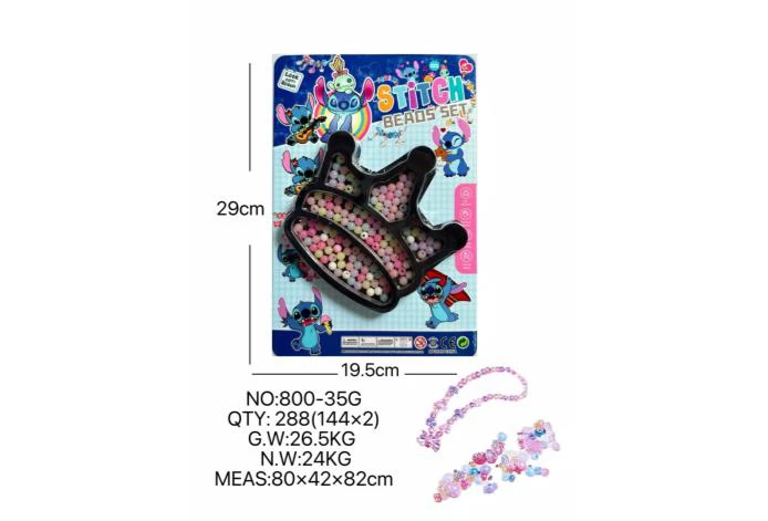 DIY pretend play girl toy bead Stitch crown