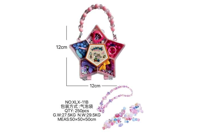 DIY pretend play girl toy bead Labubu pentagram