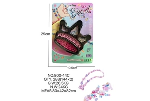 DIY pretend play girl toy bead cartoon hand crown