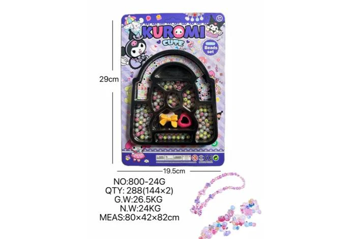 DIY Play House Girl Toy Beads Kuromi Bag