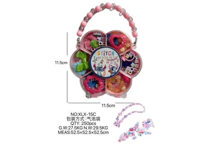 DIY pretend play girl toy beaded Stitch plum blossom