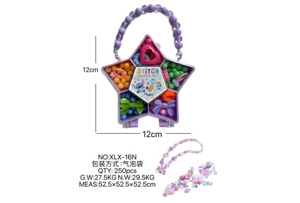 DIY pretend play girl toy beaded Stitch pentagram