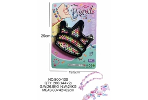 DIY pretend play girl toy bead cartoon hand crown