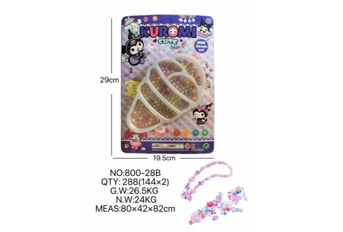 DIY pretend play girl toy beaded Kuromi ice cream