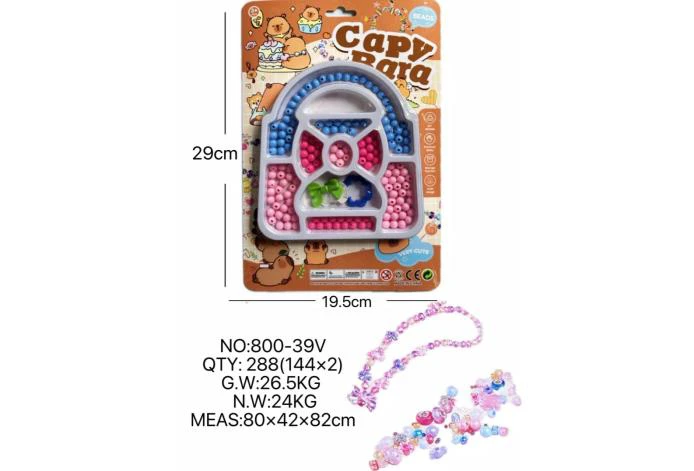 DIY pretend play girl toys beaded capybara bag