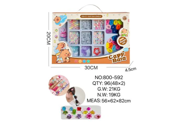 DIY Playing House Girl Toys Beaded Cartoon Capybara Butterfly