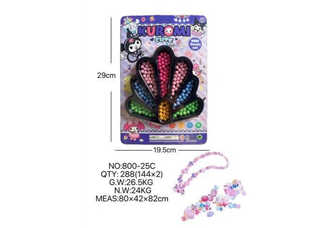 DIY Play House Girl Toy Beads Kuromi Peacock Tail