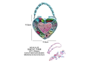 DIY playhouse girl toy beaded jewelry heart