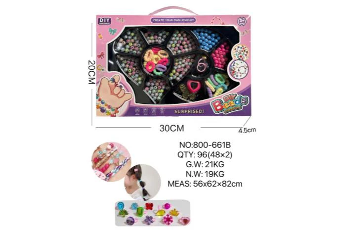 DIY Playing House Girl Toys Beaded Cartoon Hand Heart