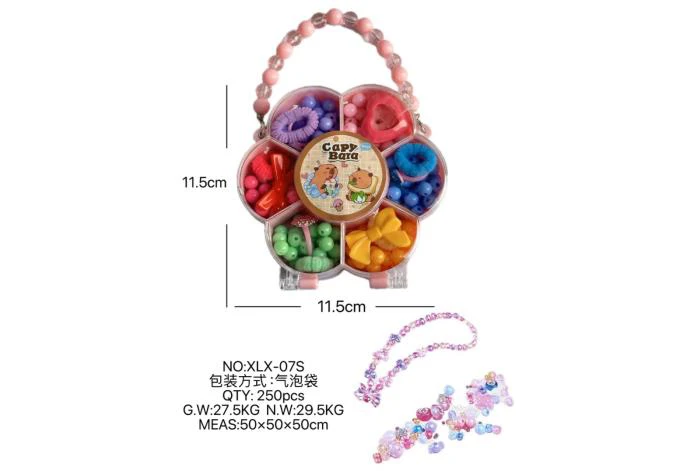 DIY playhouse girl toy beads capybara plum blossom