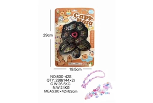 DIY pretend play girl toy beaded Capybara flower