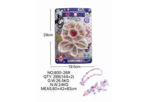 DIY playhouse girl toy beaded Kuromi flower