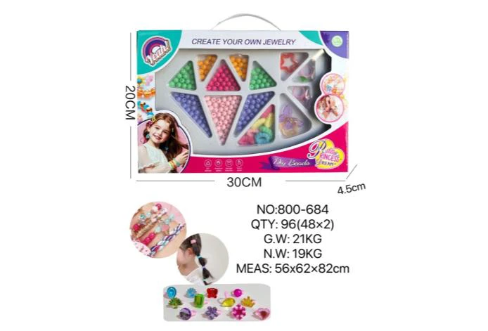 DIY Playing House Girl Toys Beaded Cartoon Hand Cat