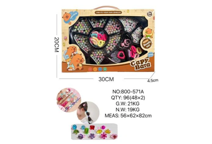 DIY Playing House Girl Toys Beaded Cartoon Capybara Heart